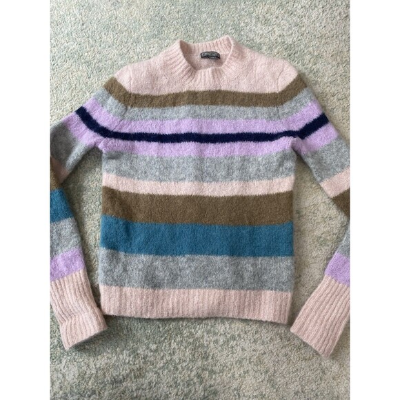 J. Crew Sweaters - J Crew Sz XS Point Sur Knit Striped Pullover Sweater Alpaca Merino Wool Blend